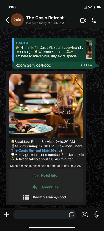 WhatsApp concierge screen 3